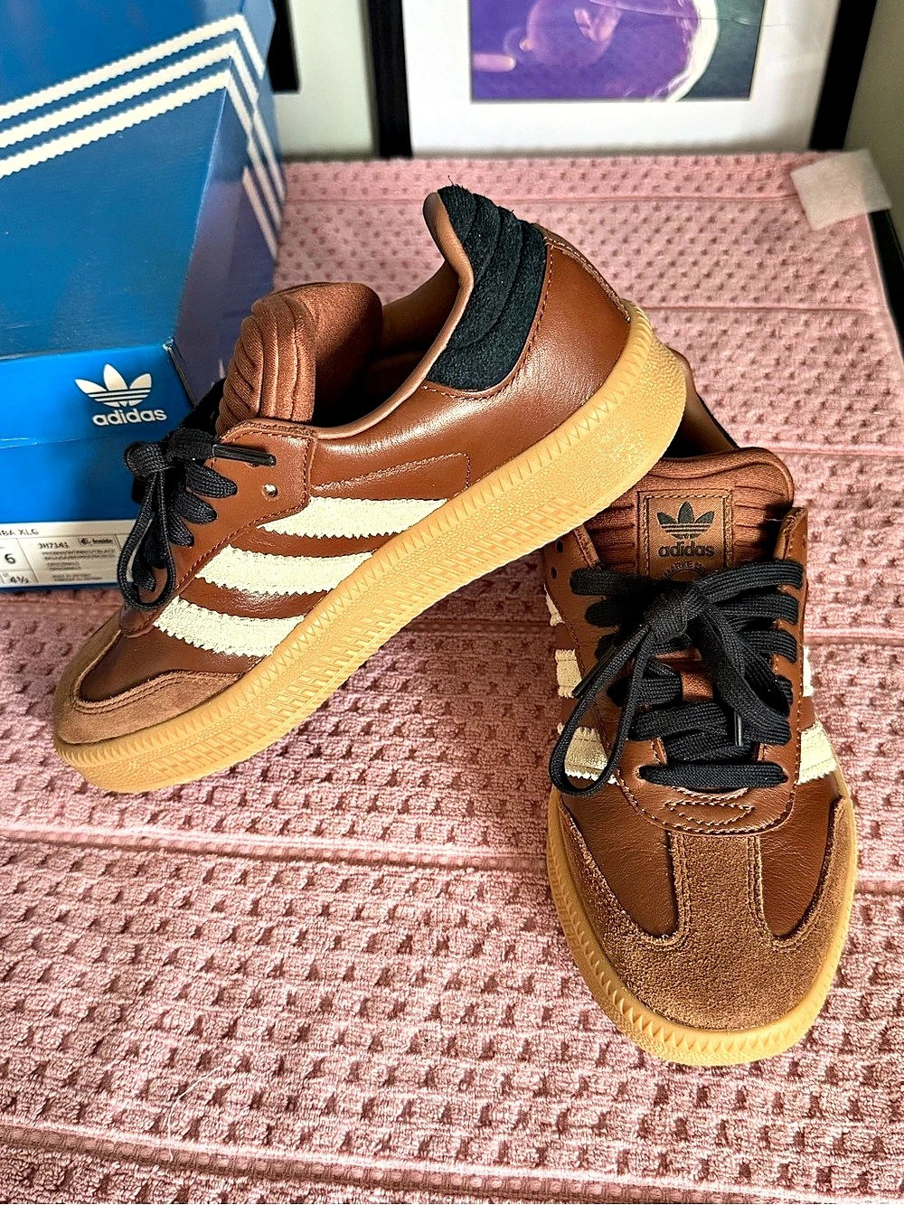 adidas Samba XLG Brown & White US 5 NWT